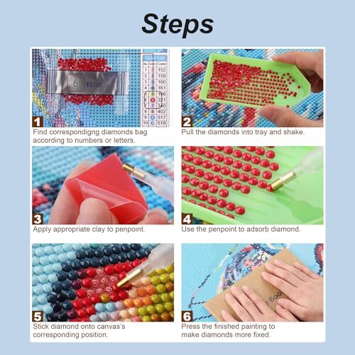 Diamond Painting Kits for Adults, 5D DIY Diamond Art Kits for Beginners Round - Bild 6 von 7