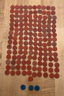 Vintage Lot of 154 OPA Red & Blue WWII Point Ration Tokens