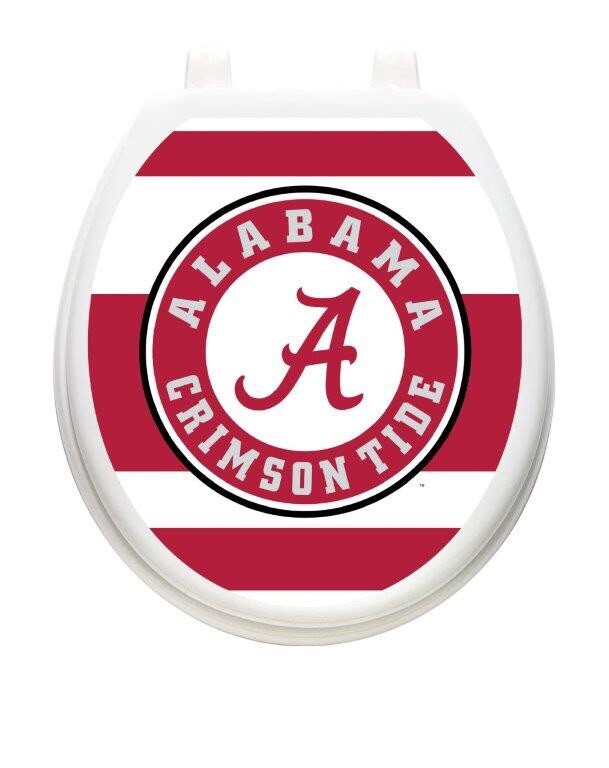 Officialy Licensed NCAA-Alabama Crimson Tide Toilet Tattoos-Round/Standard