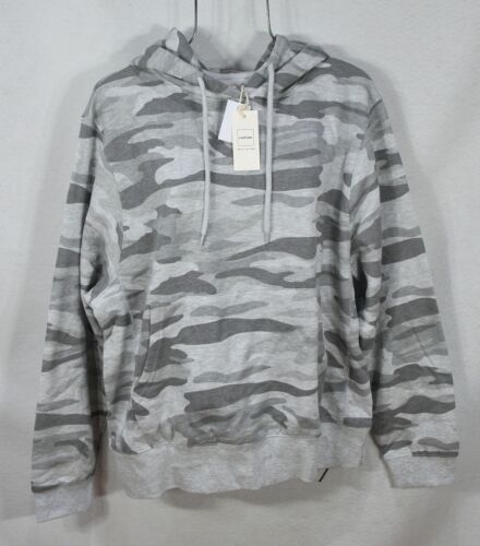 Reflex Women's Hoodie XL Ultra Soft Gray Camo Long Sleeve Pockets Blouse Top NWT