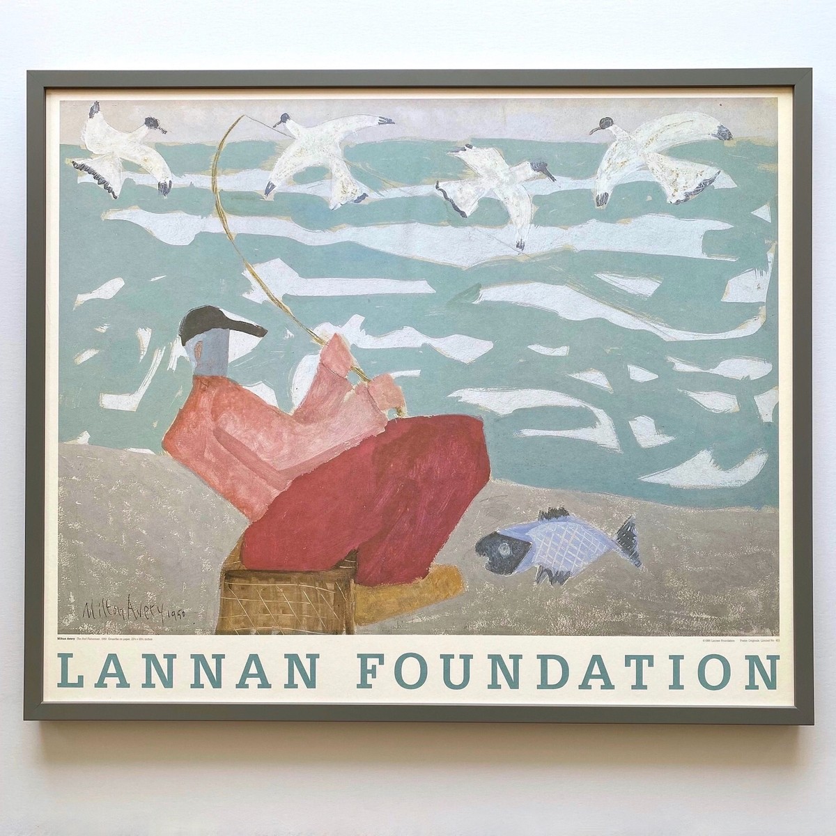 MILTON AVERY RARE 1986 LITHOGRAPH PRINT FRAMED POSTER 