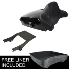 10.7" Chopped Trunk Backrest+Mount Rack Fit For Harley Touring Road Glide 97-08