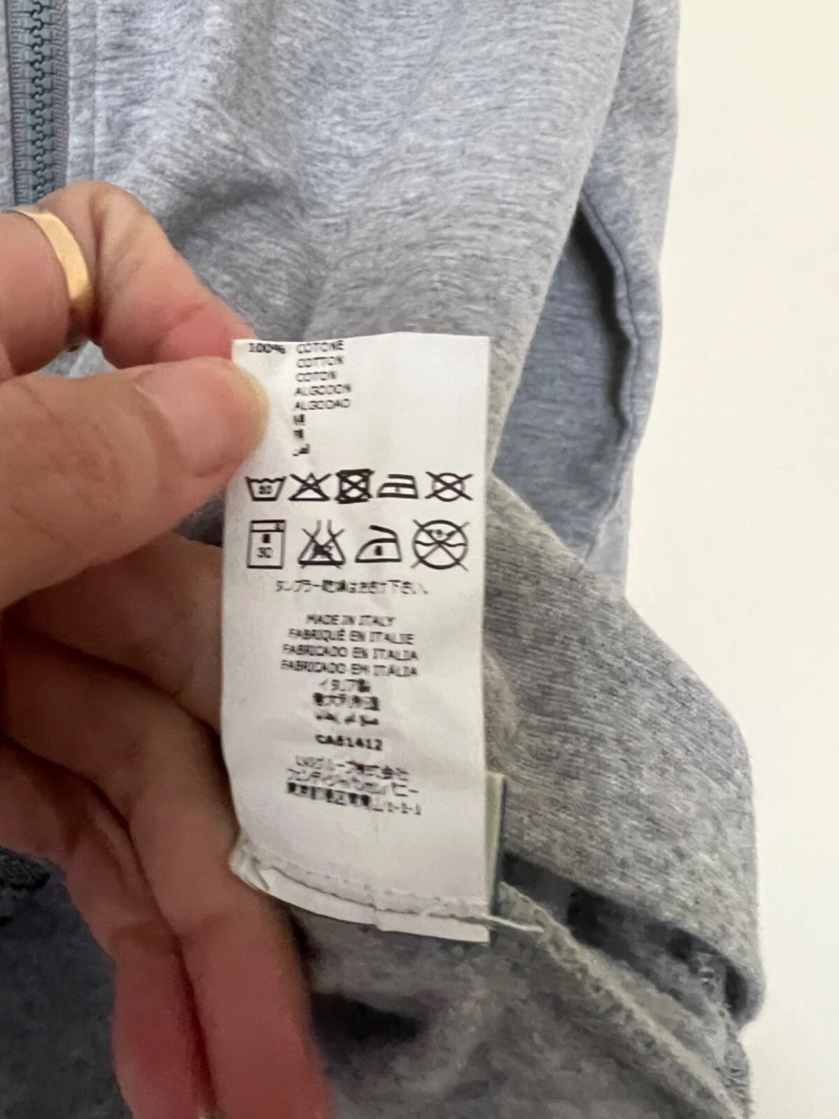 Felpa con cappuccio autentica Fendi usata 12 anni taglia 6 UK XS