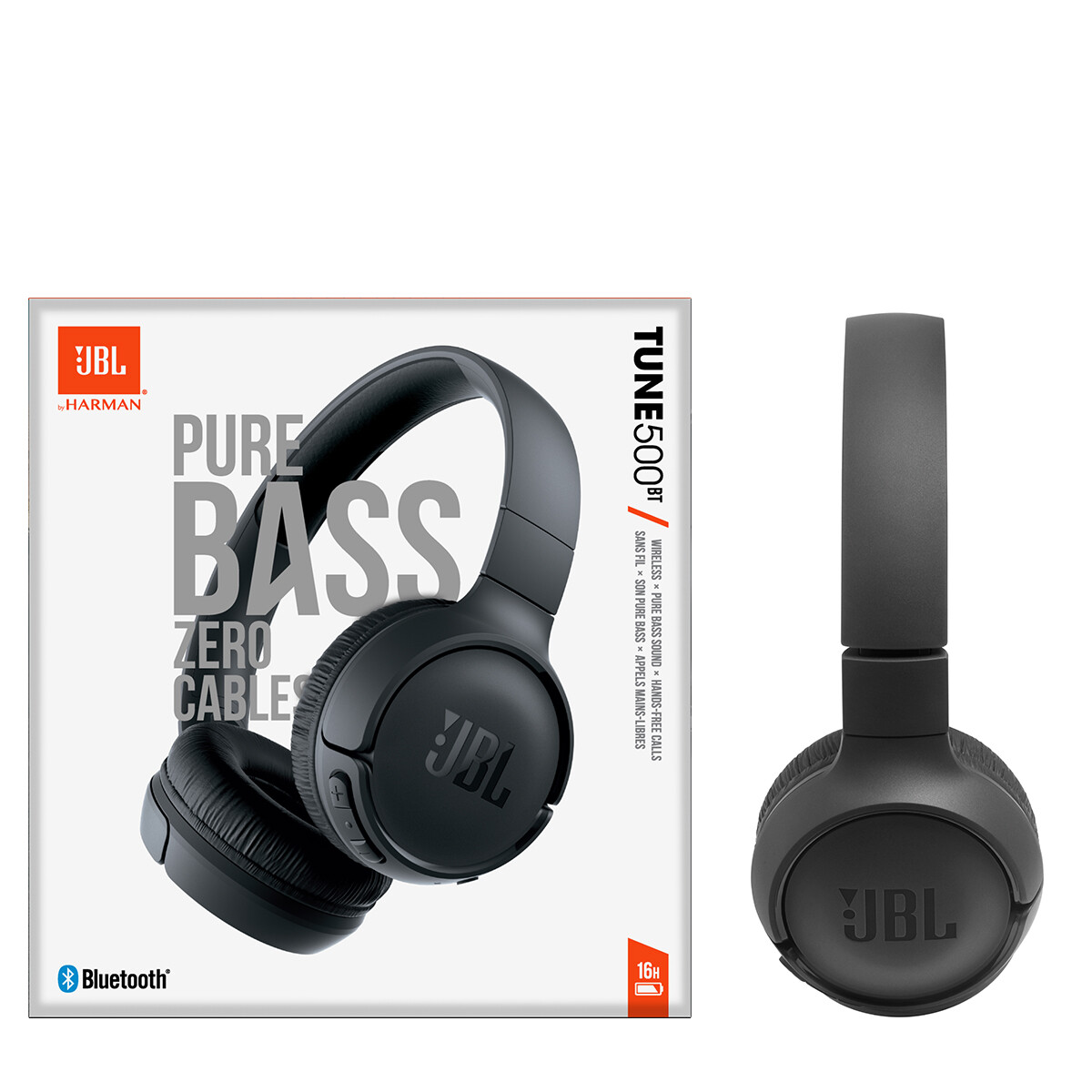 JBL Tune 500BT Wireless Bluetooth On-Ear Headphones with Built-In