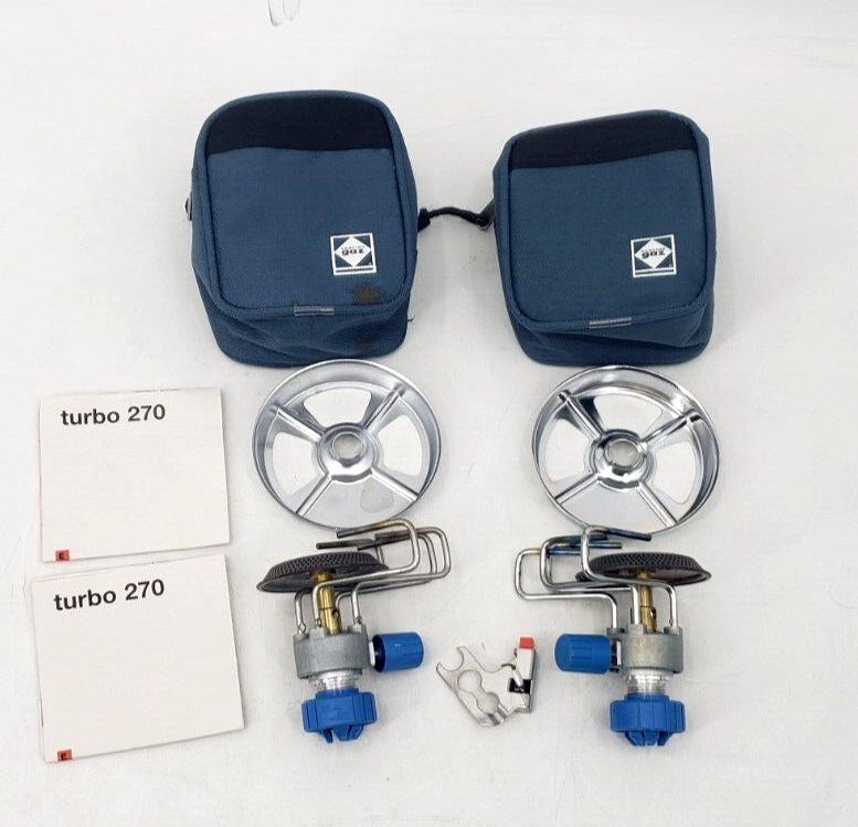 2x Light Weight Camping Gaz Turbo 270 Backpacking Camp Stove with