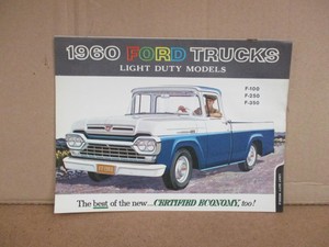 Details About 1960 Ford F100 F250 F350 Sales Brochure Light Trucks Original