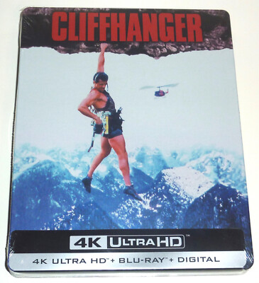 CLIFFHANGER 4K UHD 2-DISC BLU-RAY STEELBOOK OVP SEALED (DELLE LESEN) STALLONE