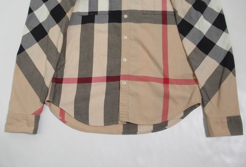 Burberry Brit Men's Check Cotton Button Down Shirt Archive Beige Size S - Picture 3 of 12