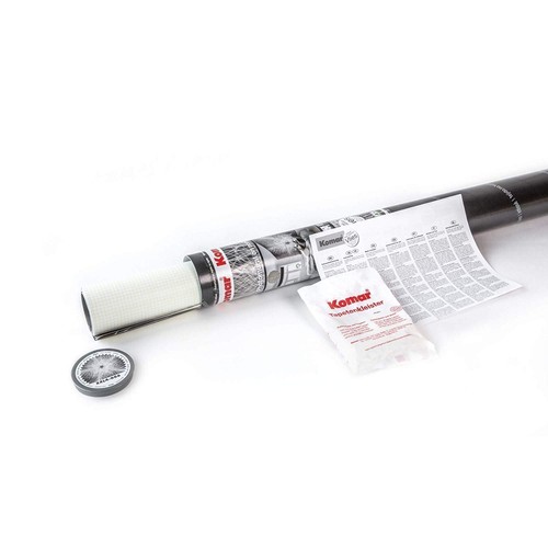 Fototapete Bemalt Ziegel Wand Premium Wand Dekoration 368x248cm Grau Schwarz - Bild 4 von 4