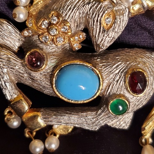 60 KJL Kenneth Jay Lane Unicorno Gioielli dell'India Laguna Huang Mogul Mughal - Foto 5 di 5