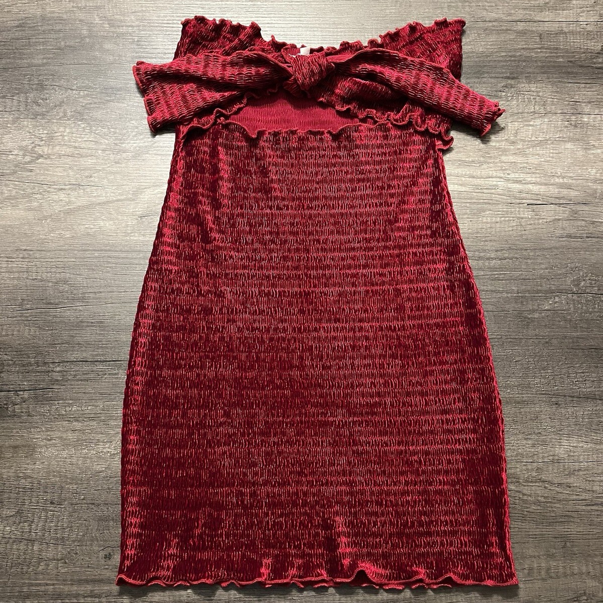 red velvet cut out dress Nobody's Child Zelda velvet cut out back puff sleeve midaxi dress in red