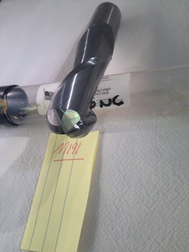 1 NEW 1" DIAMETER CARBIDE END MILL. 2 FLUTE. BALL. 6" OAL 3" LOC USA MADE {M191} - Picture 3 of 6