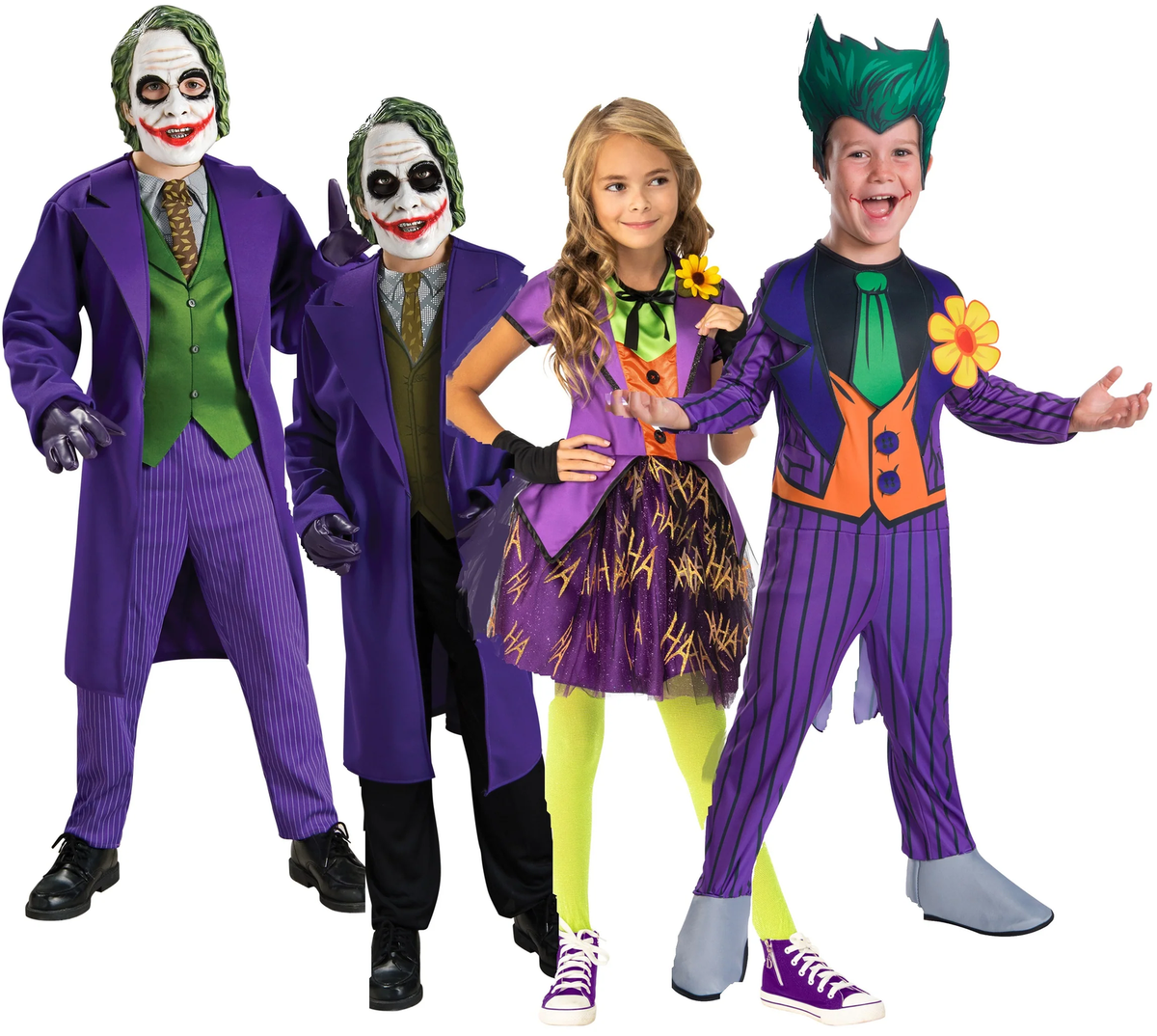 Joker Batman Costume Kids Fancy Dress Boys Girls Halloween Batman