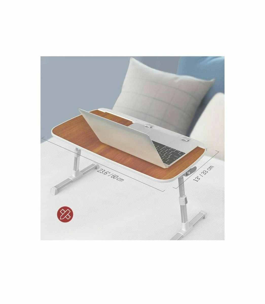 TaoTronics Wood Height Adjustable Foldable Laptop Stand Desk Bed