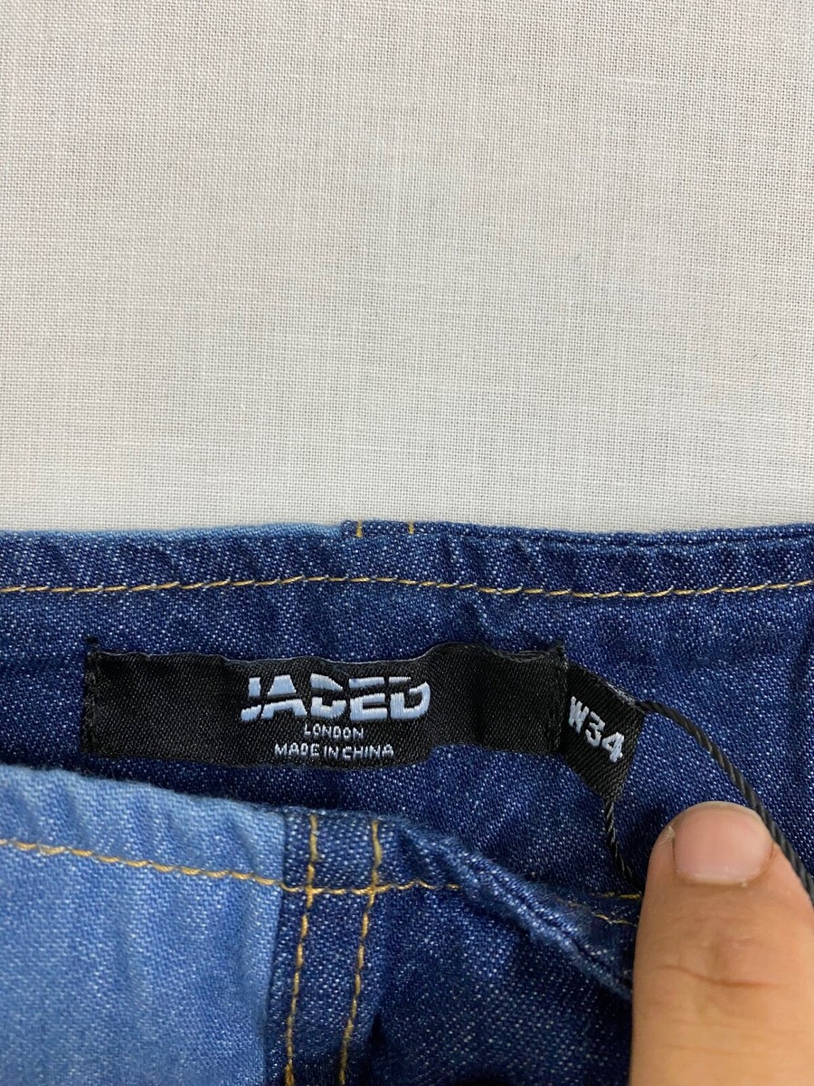 オンラインオリジナル JADED LONDON BLACK WASHED RAZOR JEAN メンズ