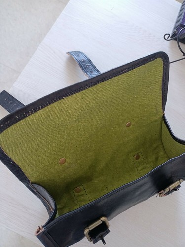NEU Motorrad Schwarz Leder 3 Satteltasche Packtaschen Gepäck Werkzeugtasche L... - Bild 10 von 10