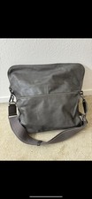 ECCO Casper Messenger Grey leather laptop bag...