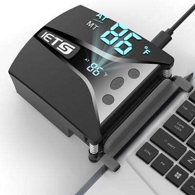 GT202UB vacuum laptop fan cooler With temperature display, intelligent temper...