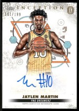 2022-23 Topps Inception Overtime Elite Autographs #IA-JM1 Jaylen Martin #/199