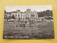 (FG.J58) LIDO DI JESOLO - Albergo CASA BIANCA, SPIAGGIA animata (vg 1956) hotel