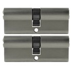 2x Profilzylinder 90mm 45/45 10x Schlüssel Tür Zylinder Schloss Gleichschließend