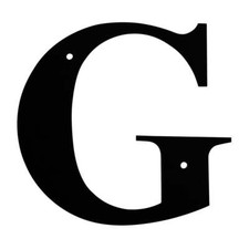 Wrought Iron Letter G Medium 12.6" Made in USA