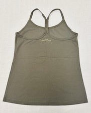 Lorna Jane Dark Olive Green Racer Back Athletic AthLeisure Tank Top Small Heart
