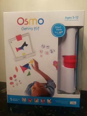 Osmo Genius Kit with Base 5 Game Apps Pieces for iPad Tangram Words Hands-On Toy