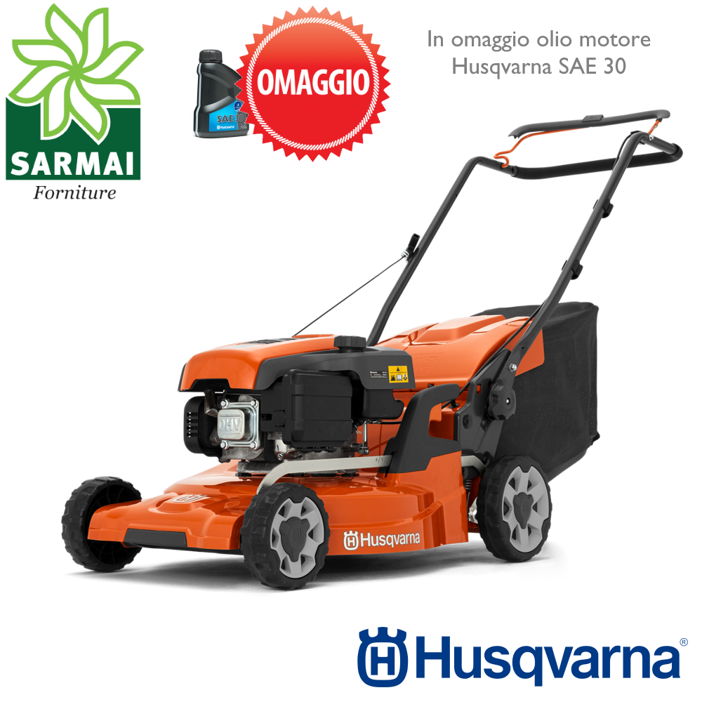 Rasaerba a scoppio HUSQVARNA LC247 tagliaerba tosaerba a spinta 3 CV piatto 47cm
