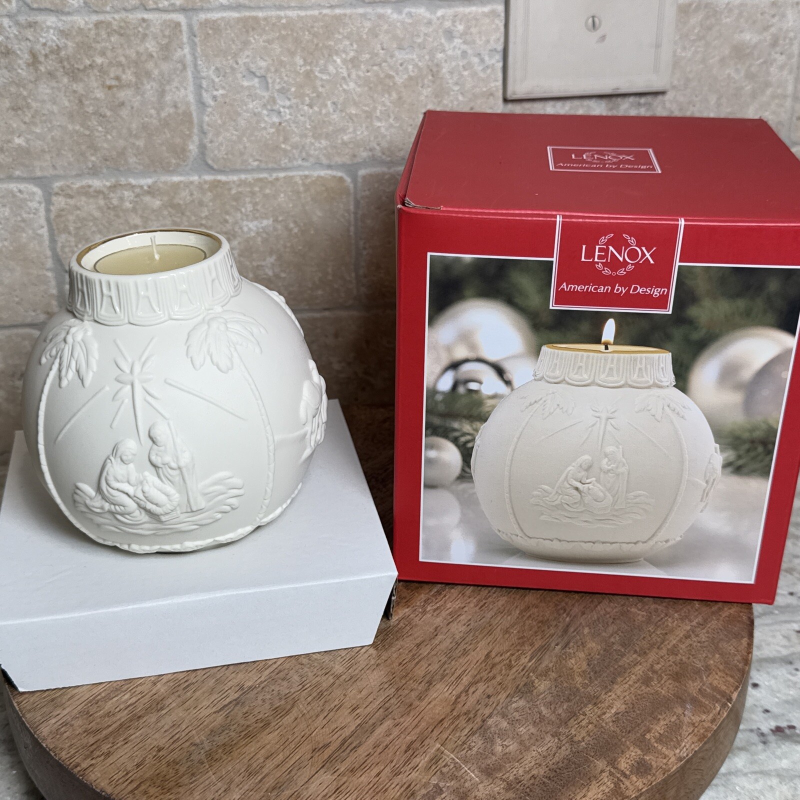 NEW Lenox, Nativity Ornamental Glow, Tealight Candle Holder, Star of Bethlehem