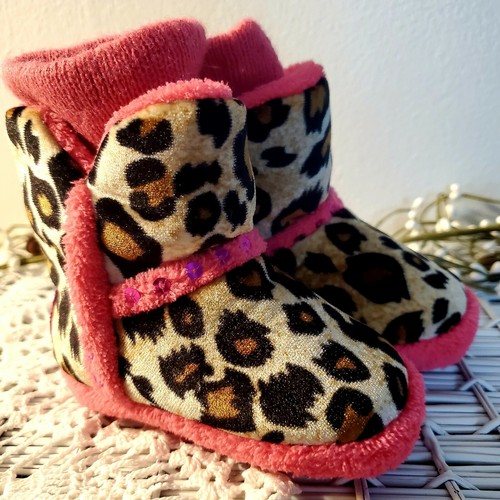 slipper boots leopard print