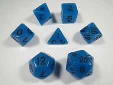 NEW RPG Dice Set of 7 - Frost Blue D4 D6 D8 D10 D12 D20 D00-90