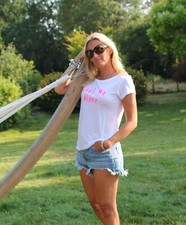 T-shirt imprimé main, coton bio, slogan