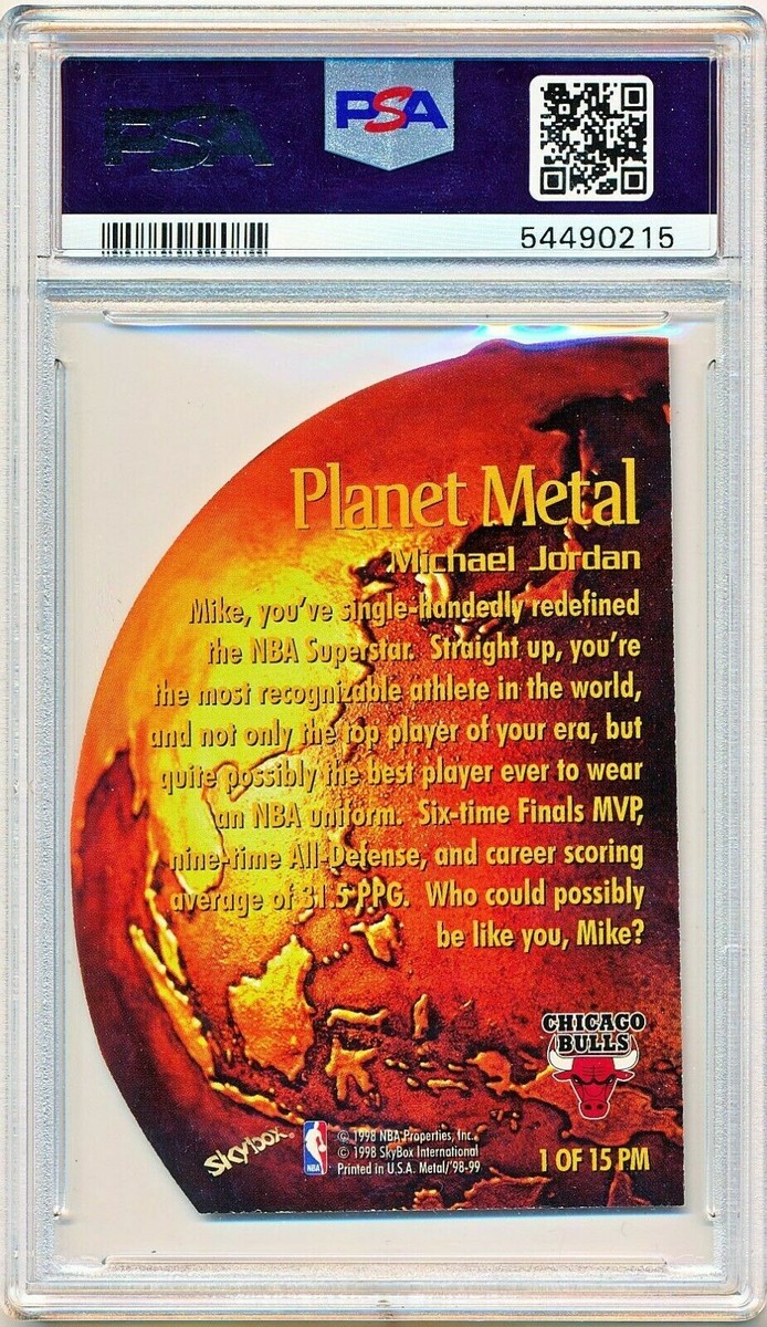 Michael Jordan 1998-99 Skybox Metal Universe Planet Metal Die-Cut