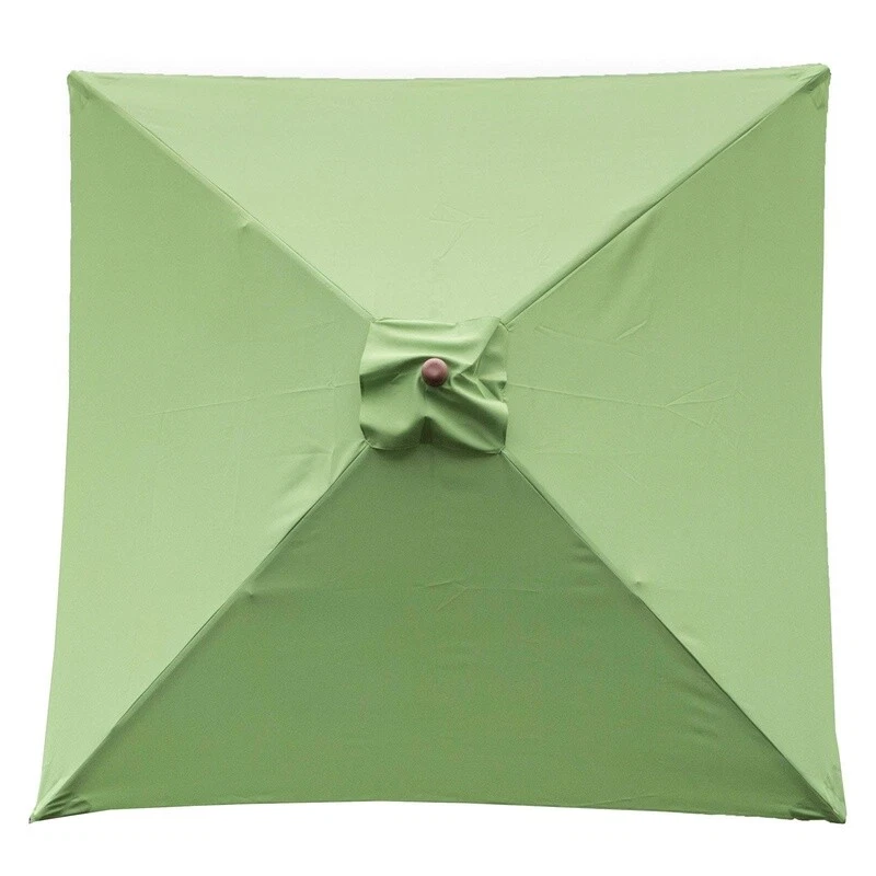 Paraguas cuadrado de patio de 6,5 pies paraguas de mercado de madera resistente a los rayos UV sombra exterior EE. UU. Foto 2 de 2