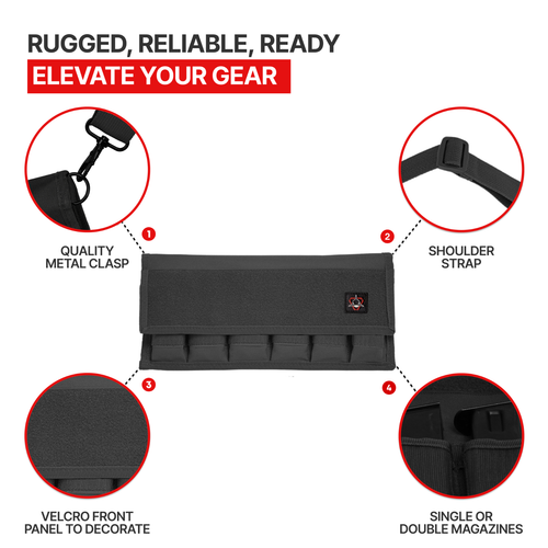 Orca Tactical Molle Pistola Pistola Pistola Caricatore Pouch Pila Singola o Doppia - Foto 4 di 18
