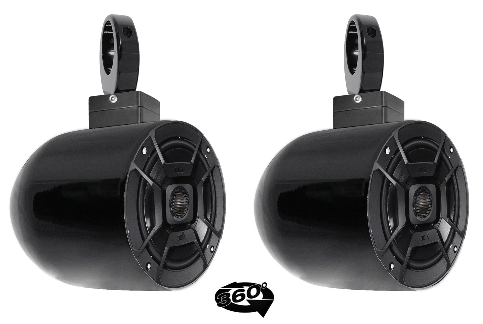 2 Колонки Polk Audio 65 с поворотной на 360 башней из черного алюминия для вейкборда 30390₽