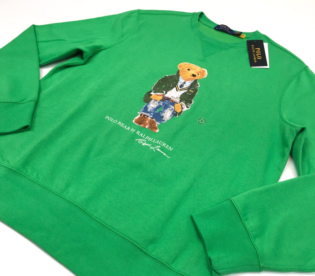 Polo Ralph Lauren Military Field Jacket Bear Fleece Sweater