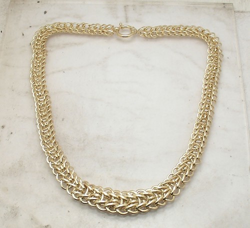 Technibond Graduated Bumble Bee Link Necklace 14K Yellow Gold Plated Silver - Picture 5 of 5