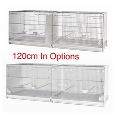 120cm Finch Canary Budgie Plastic Double Bird Breeding Cage & Divider In Options