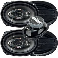 4x Audiobank 6x9 2800 Watt 5-Way Red Car Audio Stereo Coaxial Speakers- AB690