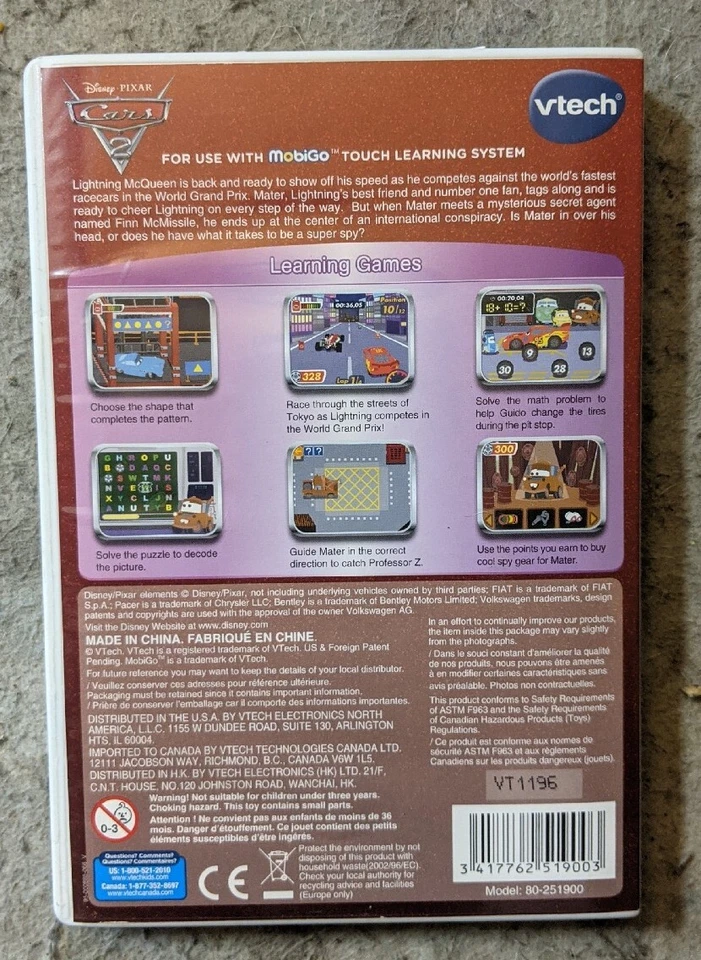 Cars 2 [VTech MobiGo] with Case - Image 2 of 3