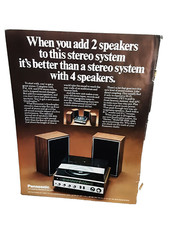 1971 Panasonic Stereo System add 2 Speakers Original Print Ad vintage 70s
