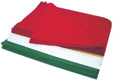 CHRISTMAS TISSUE PAPER CRAFT MAKING ~ XMAS SHEETS OF  RED / GREEN / WHITE