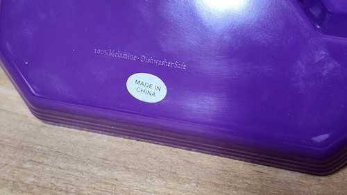Nora Fleming PURPLE Melamine Dainty Dish - Divided Rectangle USED - Picture 4 of 6