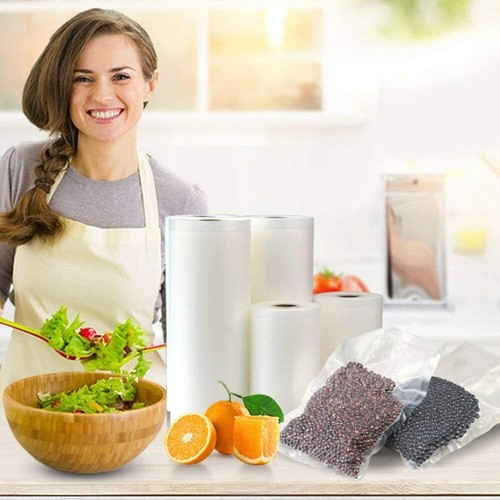 6 Rolls Vacuum Sealer Bags 11” X 16’ – For FoodSaver, Seal-a-Meal, Clear PA+PE Material