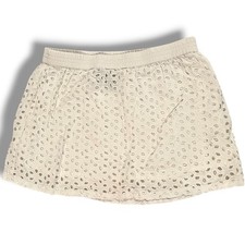 Gap Kids White Eyelet Lace Lined Skirt Sz S 6-7 Spring Summer B-7