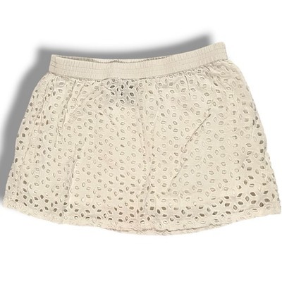 Gap Kids White Eyelet Lace Lined Skirt Sz S 6-7 Spring Summer B-7