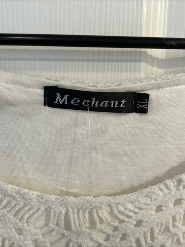 Nuevo con etiquetas Vestido Mechant Crochet Forrado Marfil con Mangas Campana Talla XL Boho - Imagen 4 de 5