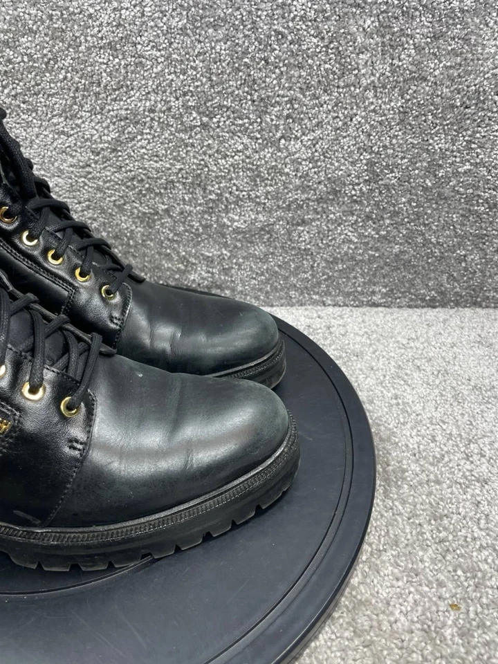 Balmain 靴子女式 41 码 Eu 10 Us 陆军游骑兵黑色皮革拉链前战斗 — 第 2/4 张图片